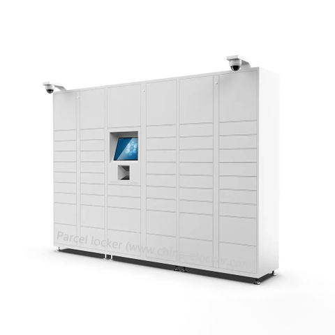 Zero-contact delivery parcel locker, indoor use